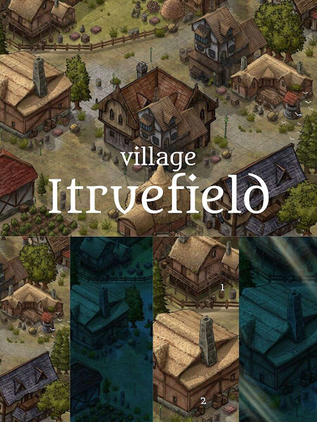 Itruefield village: day & night 5 different styles, de Aexetan