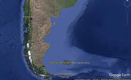 Aeropuerto de Bariloche y río Ñirihuau Aeropuerto de Bariloche y río Ñirihuau