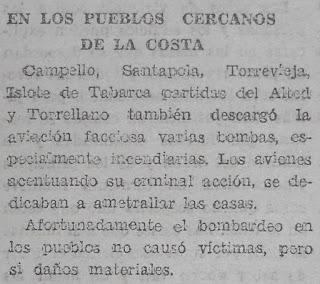 De bombas y bombardeosen aguas tabarquinas