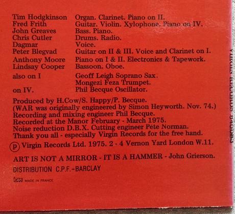 Henry Cow: El Cuarto Manifiesto de Libertad Creativa