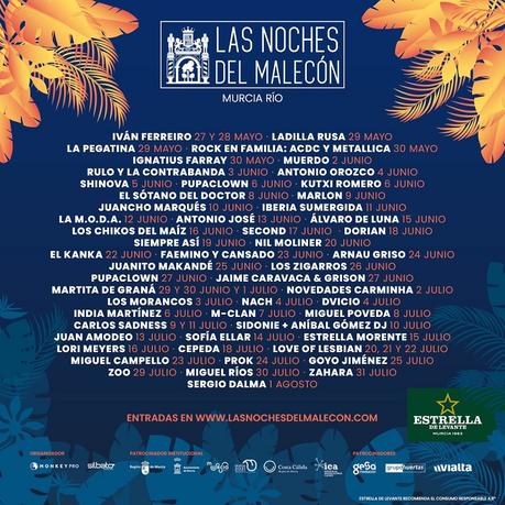 Las Noches del Malecón de Murcia amplían su cartel