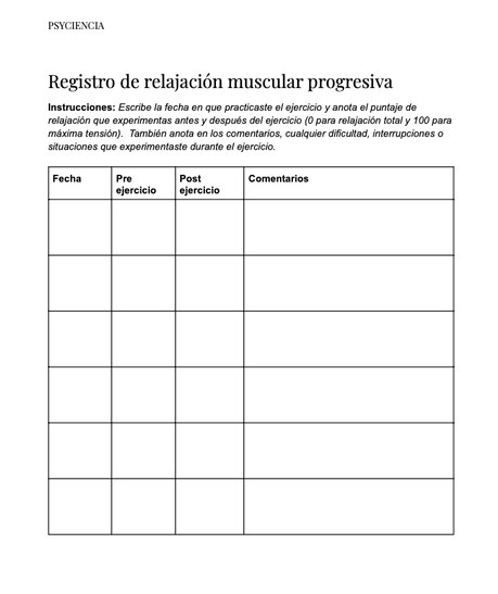 Relajación muscular progresiva: una guía para terapeutas