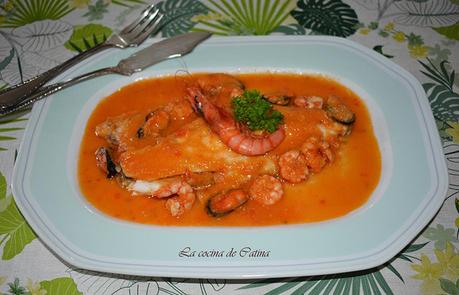 Lubina a la marinera Lubina a la marinera