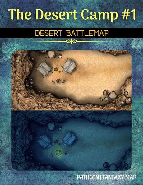 Mas mapas de Fantazymap: Campamento en el desierto y acantilados fluviales