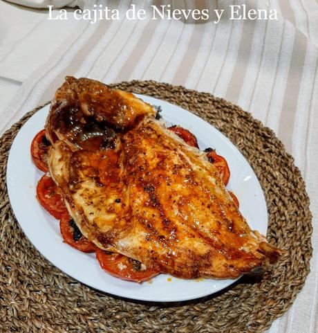 Dorada salvaje con tomates asados al estilo árabe