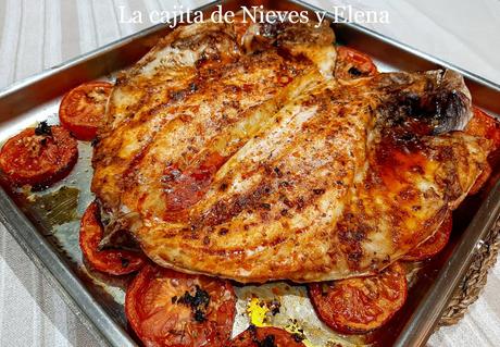 Dorada salvaje con tomates asados al estilo árabe