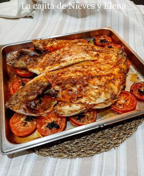 Dorada salvaje con tomates asados al estilo árabe