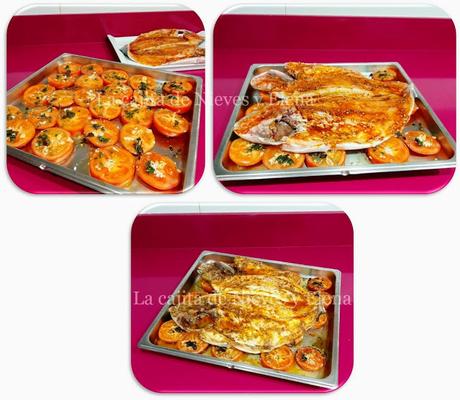 Dorada salvaje con tomates asados al estilo árabe