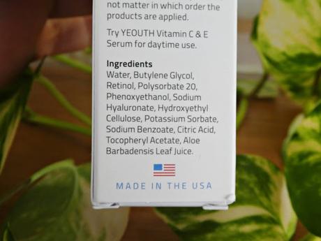Retinol y ácido hialurónico de Yeouth, un sérum eficaz contra las manchas y la textura cutánea