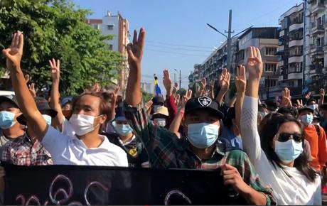 Myanmar: 8 muertes durante protestas de este domingo contra la Junta Militar