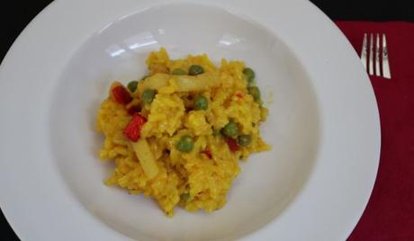 Como hacer con Thermomix la receta de arroz amarillo con calamares