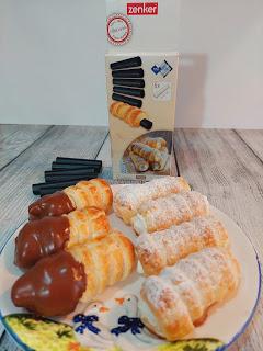 Canutillos de hojaldre rellenos de nata