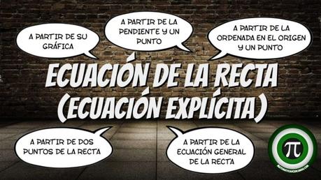 Ecuación de una recta – Ecuación explícita