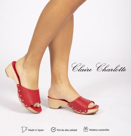 Claire Charlotte, sandalias de lujo fabricadas con madera y piel