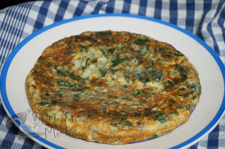 Tortilla de acelgas con queso