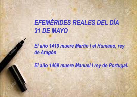 Efemérides Reales del día 31 de mayo