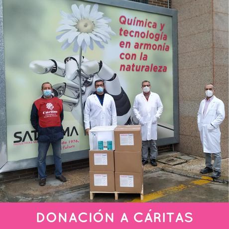SATECMA dona productos para desinfección a Cáritas y la Federación Española de Bancos de Alimentos