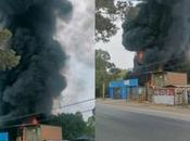 Video: Incendio consume taller carretera Rioverde