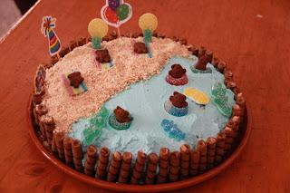 TARTA PLAYA DE CUMPLEAÑOS