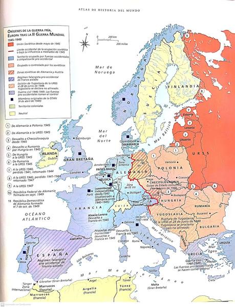 Orígenes de la Guerra Fría, Europa tras la Segunda Guerra Mundial 1945-1949