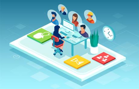 Chats online con licencia de Adobe Stock