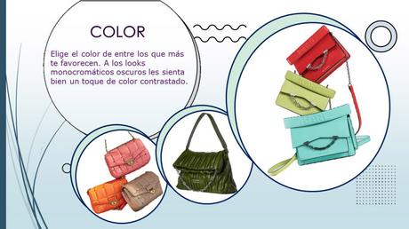 Puedes jugar con el color de tu look y el de tus accesorios para potenciar tu imagen. Guía práctica para saber elegir bien tu bolso