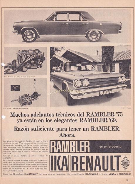 Rambler Classic y Ambassador de IKA-Renault del año 1969