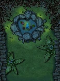 Battle Map 30x40: Sacred well of water in the forest, de manitano