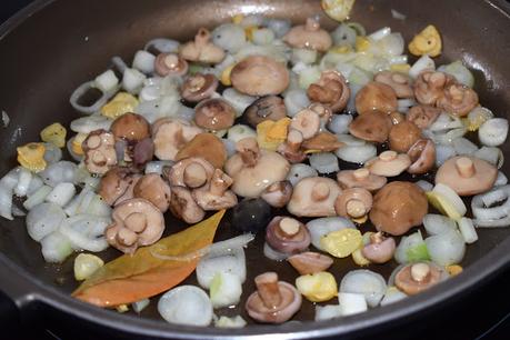 Habas con jamón y setas Receta de Carlos Maldonado