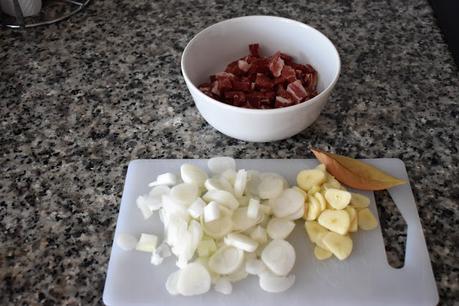 Habas con jamón y setas Receta de Carlos Maldonado