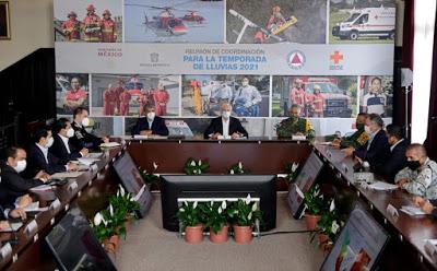 INSTRUYEN A DEPENDENCIAS ESTATALES PARA AFRONTAR RETOS DE TEMPORADA DE LLUVIAS 2021