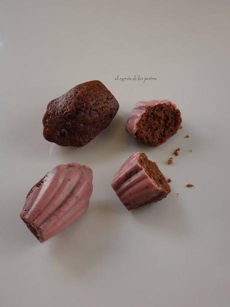 Madeleines de Cacao con Nibs y Ruby