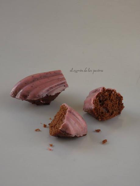 Madeleines de Cacao con Nibs y Ruby