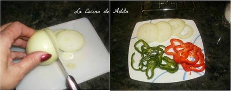 Salmón al horno, sobre una rica cama