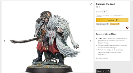 Disparate de precio para La Corte de Radukar en la web de GW