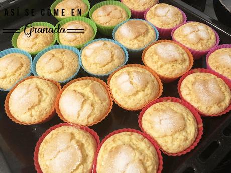 Magdalenas de limón sin gluten y sin lactosa