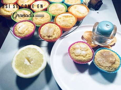 Magdalenas de limón sin gluten y sin lactosa