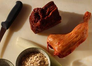 Sopa de avena con pollo ahumado Sopa de avena con pollo ahumado