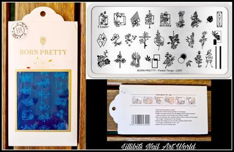 Rosary. Placa Flower Tango L005 de Born Pretty Store