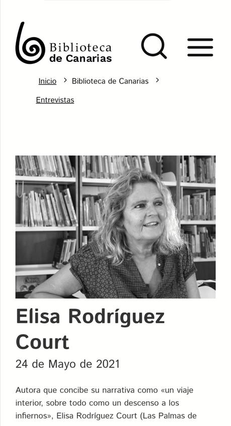 BIBLIOTECAS PÚBLICAS EN CANARIAS: MICROOENTREVISTA A ELISA RODRÍGUEZ COURT