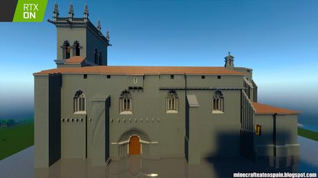 Réplica en Minecraft RTX: Iglesia de Santa Eugenia, Villegas, Burgos, España.