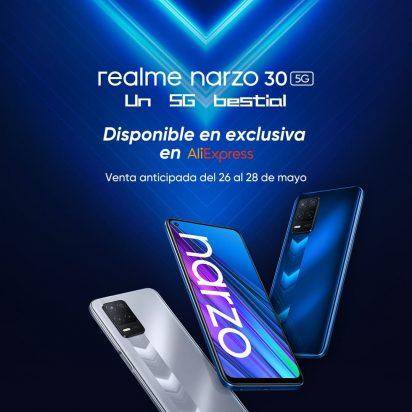 Narzo 30 5G de realme oficial en España con Aliexpress