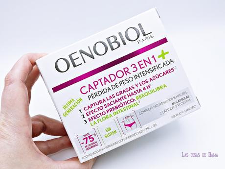 Control peso Oenobiol Captador 3 en 1 Plus farmacia complemento alimenticio obesidad microbiota prebiótico