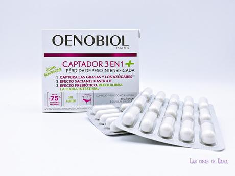 Control peso Oenobiol Captador 3 en 1 Plus farmacia complemento alimenticio obesidad microbiota prebiótico