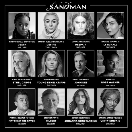 Netflix completa el reparto de ‘The Sandman’, serie que adapta los cómics de Neil Gaiman.