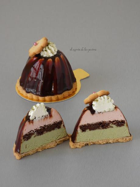 Semifrío de Ruby y Té Matcha