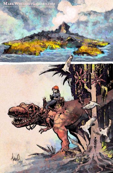 Dinosaurios victorianos y de estética pulp por Mark Wheatley