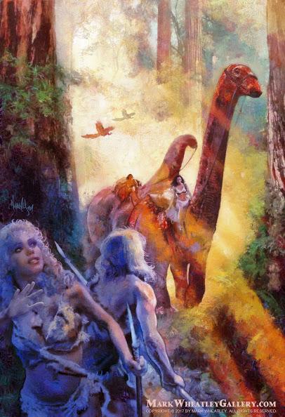 Dinosaurios victorianos y de estética pulp por Mark Wheatley