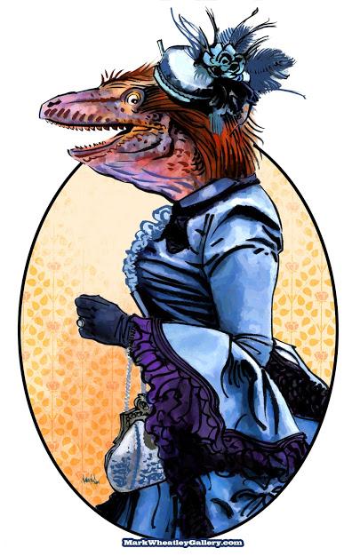 Dinosaurios victorianos y de estética pulp por Mark Wheatley