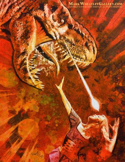 Dinosaurios victorianos y de estética pulp por Mark Wheatley